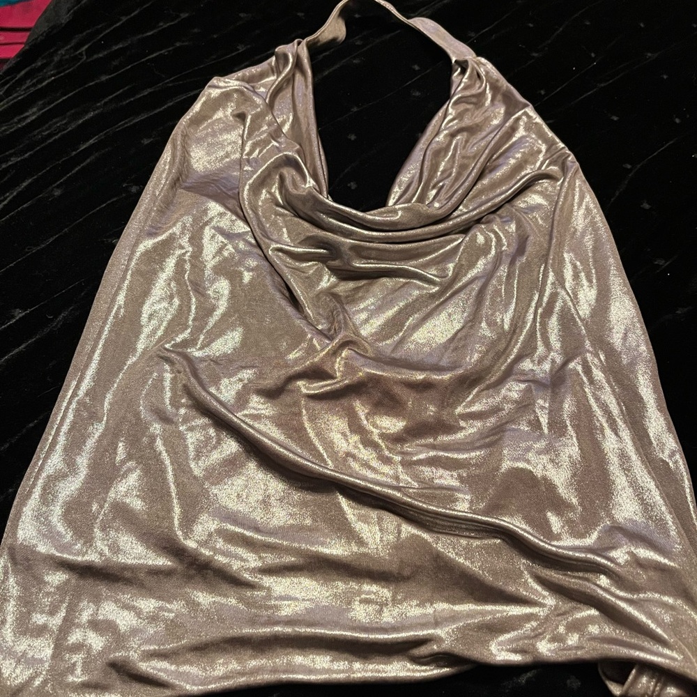 Express Gold / Bronze Cowl Neck Halter